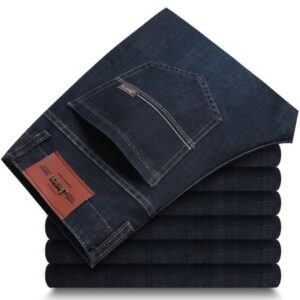 Spring Autumn 2021 Men s Smart Elastic Jeans Business Fashion Straight Regular Stretch Denim Trousers Men 4.jpg 640x640 4