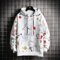 Spring Autumn Men s Hoodies Korean Style Fashion Streetwear Harajuku Print Hoodies Men Casual Men Clothing 1