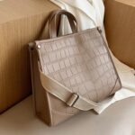 Stone Pattern PU Leather women handbag Large capacity