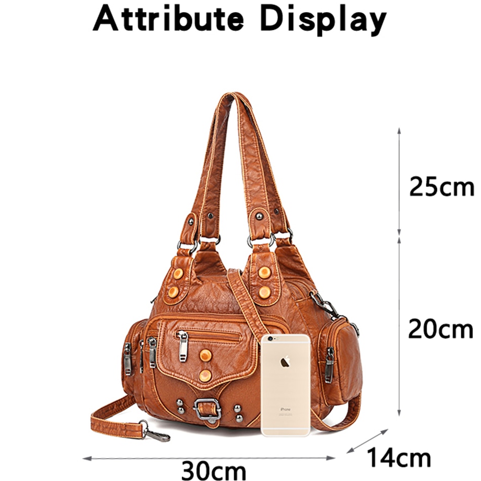 Vintage High Quality Leather Luxury Handbags Women Bags Designer Ladies Hand Bags for Women 2022 Sac 2