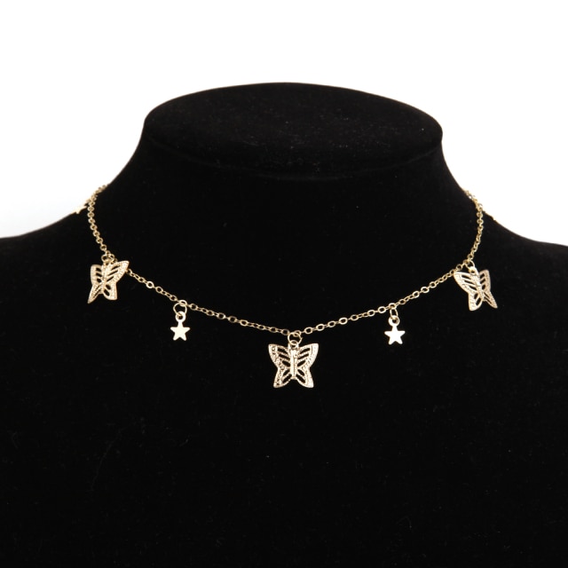 Vintage Multilayer Pendant Butterfly Necklace for Women Butterflies Moon Star Charm Choker Necklaces Boho Jewelry Christmas 9.jpg 640x640 9