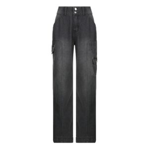 Weekeep Y2k Jeans Streetwear Women High Waist Jeans Wide Leg Pockets Patchwork Baggy Cargo Pants Vintage.jpg 640x640