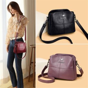 Women Embroidery Tote Bag High Quality Leather Ladies Handbags 2022 Women Shoulder Bag Small Crossbody Bags 1