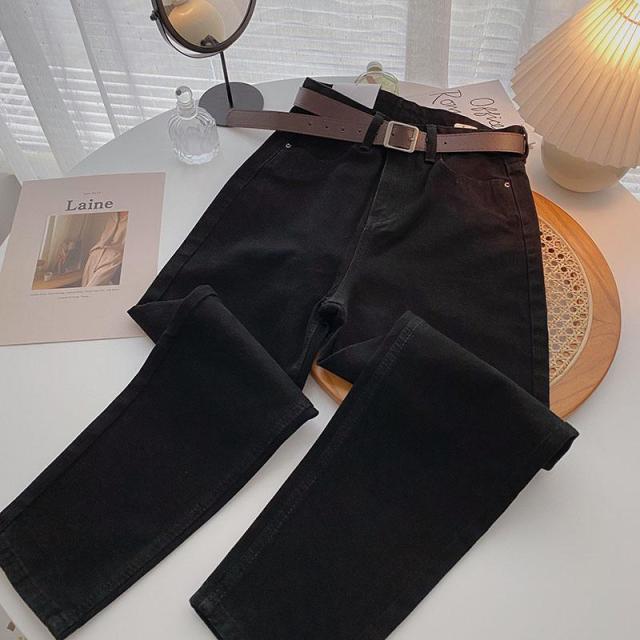 ZHISILAO Straight Jeans Women with Belt Vintage Basic Blue Ankle length Denim Pants Plus Size Boyfriend 1.jpg 640x640 1