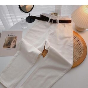 ZHISILAO Straight Jeans Women with Belt Vintage Basic Blue Ankle length Denim Pants Plus Size Boyfriend 5.jpg 640x640 5