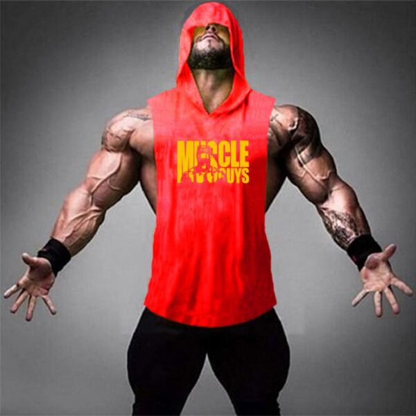 New Brand Summer Fitness Stringer Hoodies Muscle Shirt Bodybuilding Clothing Gym Tank Top Mens Sporting Sleeveless 3