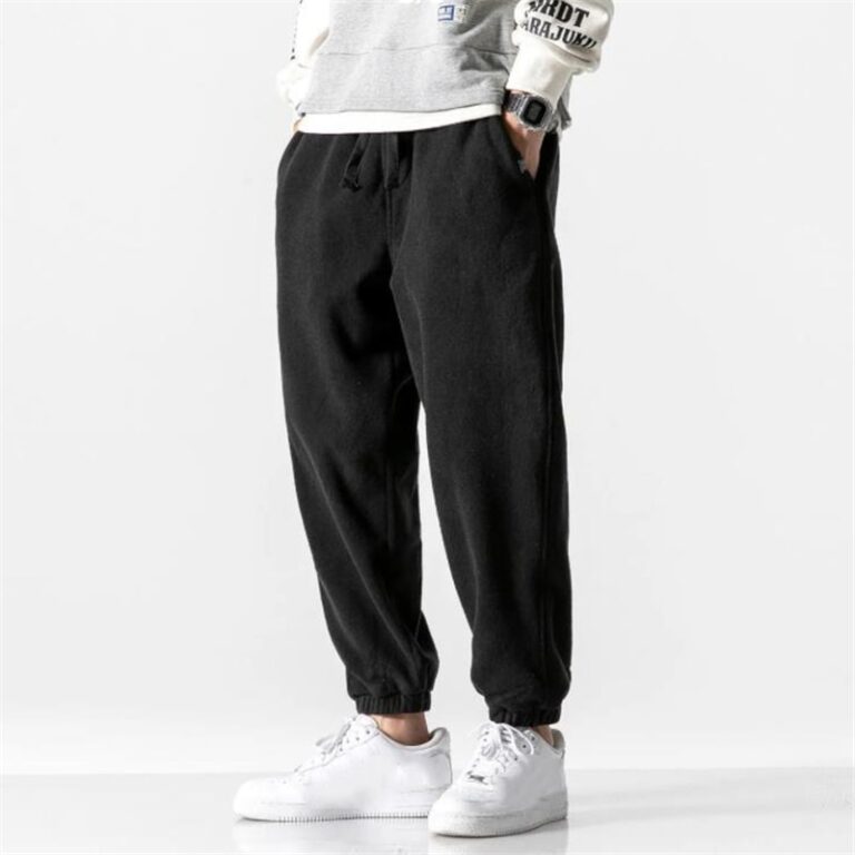 New Loose Jogging Pants Men 2020 New Fashion Fleece Autumn Winter Warm Sweatpants Male Outdoor Straight 3