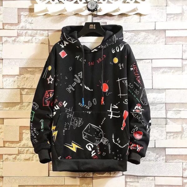 Spring Autumn Men s Hoodies Korean Style Fashion Streetwear Harajuku Print Hoodies Men Casual Men Clothing 4