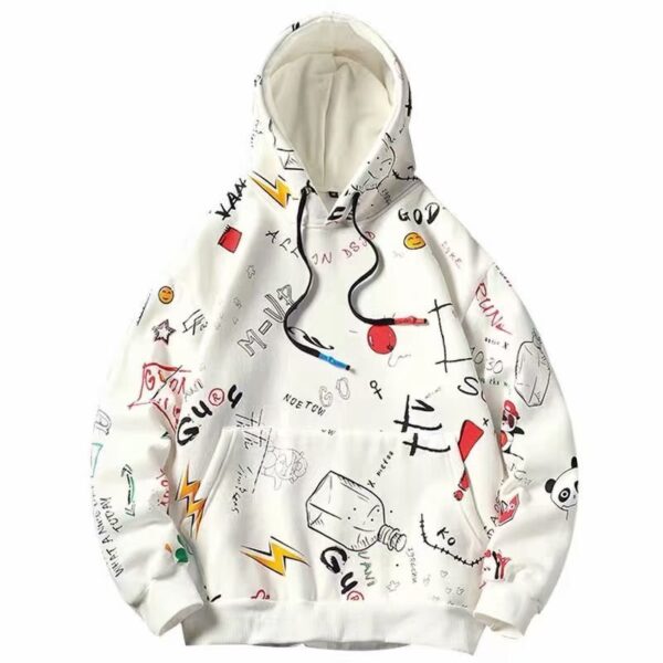 Spring Autumn Men s Hoodies Korean Style Fashion Streetwear Harajuku Print Hoodies Men Casual Men Clothing 5