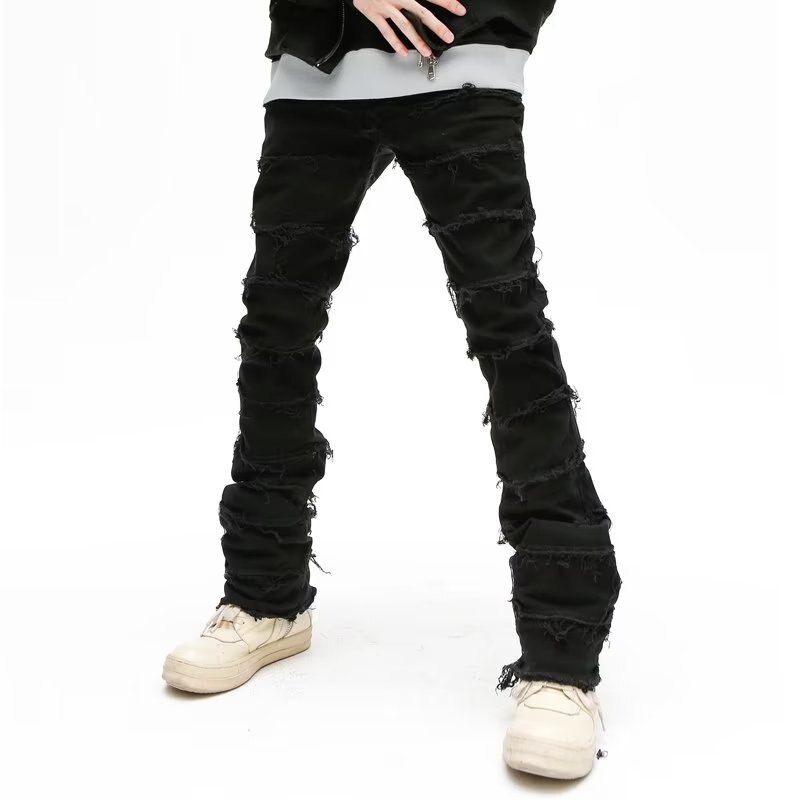 2023 Men's Black Baggy Jeans: Dark Streetwear with Y2K Grunge Style ...