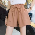 2023 New Summer Korean Pleated High Waist Shorts