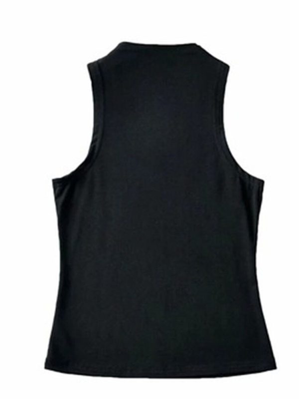 2023 Summer NEW Arrival Women Solid Color Causal Sexy Croped Top Sleeveless Tank Streetwear 4