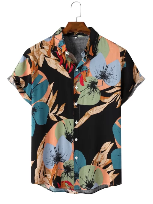 2024 Men s Fashion shirt Men s printed shirt Short sleeve casual shirt