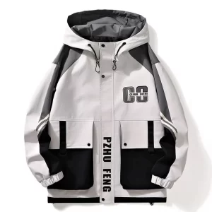 2024 Spring and Autumn New Fashion Trend Hooded Cargo Jacket Men’s Casual Loose Windproof Waterproof High Quality Coat M-4XL