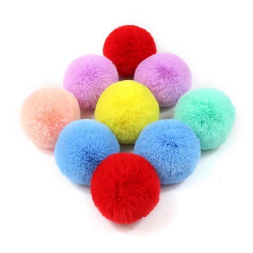 25pcs 6cm Plush Balls Soft Pompones Faux Fur Pompom DIY Kids Toys Wedding Decor Pom Poms