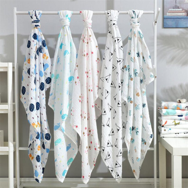 29 designs super soft cotton muslin baby swaddle blanket skin friendly newborn swaddle wrap baby bedding 3