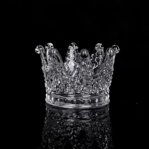 PCS Clear Crystal Tealight Crown Candle Holders Home Decor Glass Cup Ashtray Dressing Table Decorate Ring jpg x
