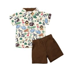 2PCS Toddler Baby Boy Gentleman Tops Turn down Collar Single Breasted Shirt Button Short Pants Outfits 1.jpg 640x640 1
