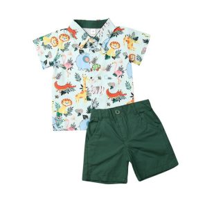 2PCS Toddler Baby Boy Gentleman Tops Turn down Collar Single Breasted Shirt Button Short Pants Outfits.jpg 640x640