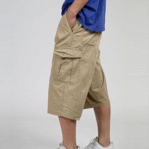 3 4 Pants Men Summer Multi pocket Baggy Cargo Cotton Calf Length Pants Casual Trouser Male 1.jpg 640x640 1