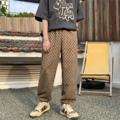 3 Color Plaid Pants Men Fashion Retro Casual Wide Leg Pants Mens Japanese Streetwear Loose Hip 2.jpg 640x640 2