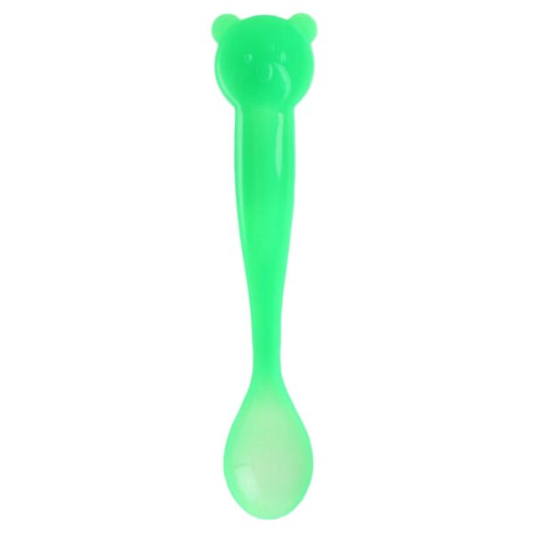 3 Colors Temperature Sensing Spoon for Kids Boys Girls Silicone Spoon Feeding Baby Spoons Baby care 2
