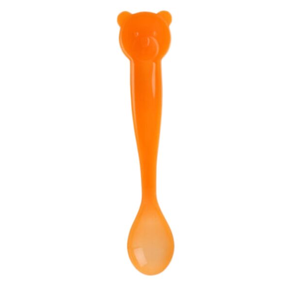 3 Colors Temperature Sensing Spoon for Kids Boys Girls Silicone Spoon Feeding Baby Spoons Baby care 3