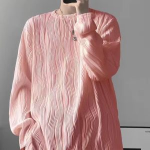 3d Folds Texture Autumn Winter Long Sleeve Men T Shirt Loose Korean Style O Neck Fashion 5.jpg 640x640 5