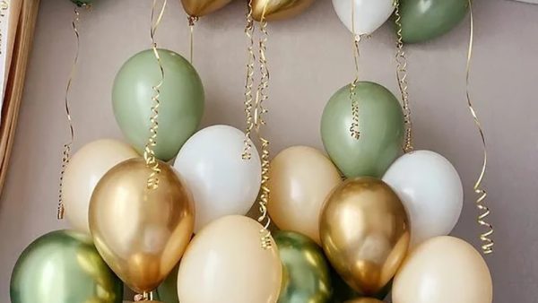 40pcs 10inch Avocado Green Skin Color Latex Balloons Baby Shower Wedding Decoration Metallic Gold Globos Birthday