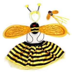 Pcs Set Kid Fairy Costume Set Ladybird Bee Glitter Cute Wing Striped Layered Tutu Skirt Wand jpg x