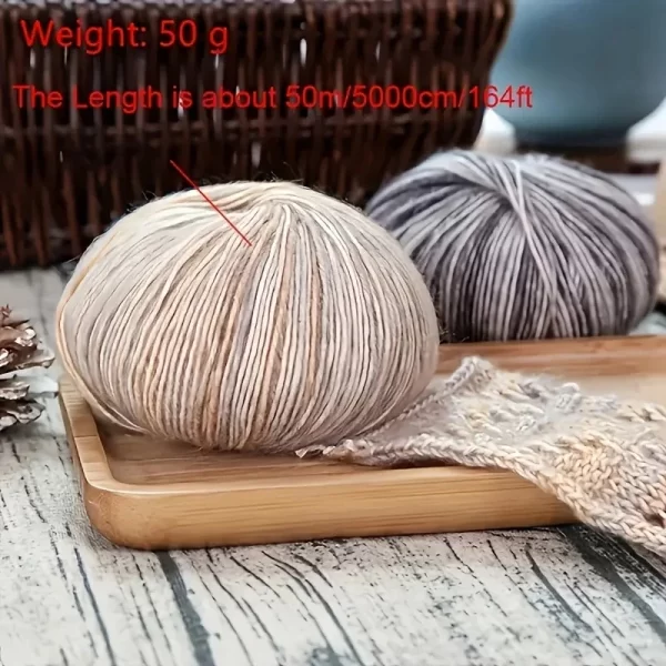 50g/Ball Gradient Cotton Yarn | Soft Milk Wool for Crochet and Knitting Projects - Image 5