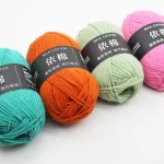 50g Set 4ply Milk Cotton Knitting Wool Yarn