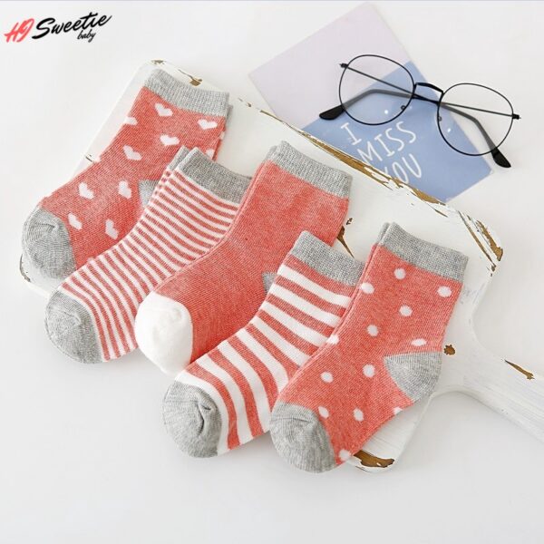 5Pairs Baby Socks Newborn Baby Boy Socks 0 1 3 7Y Kids Pure Cotton Animal Design 5