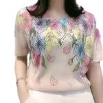 5XL Women Spring Summer Blouses T shirt Lady