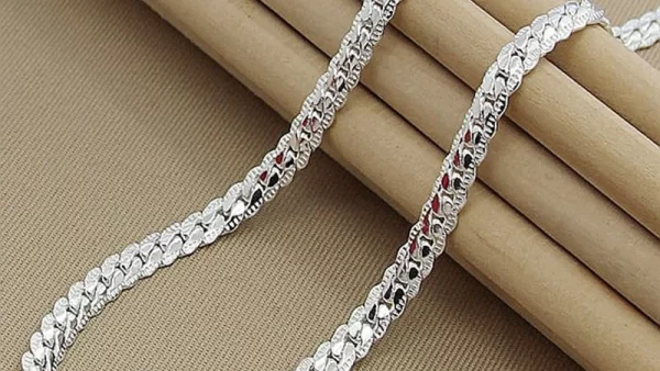 925 Sterling Silver 6mm Side Chain 8 18 20 22 24 Inch Necklace For Woman Men
