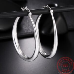 925 Sterling Silver Smooth U Shape Small Hoop Earrings For Women Sleeper Earrings Wedding Gifts Engagement 2