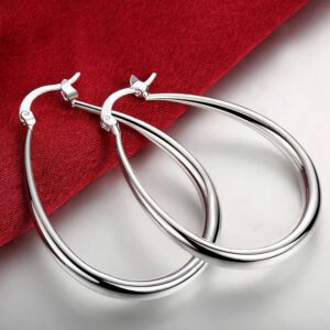 925 Sterling Silver Smooth U Shape Small Hoop Earrings For Women Sleeper Earrings Wedding Gifts Engagement