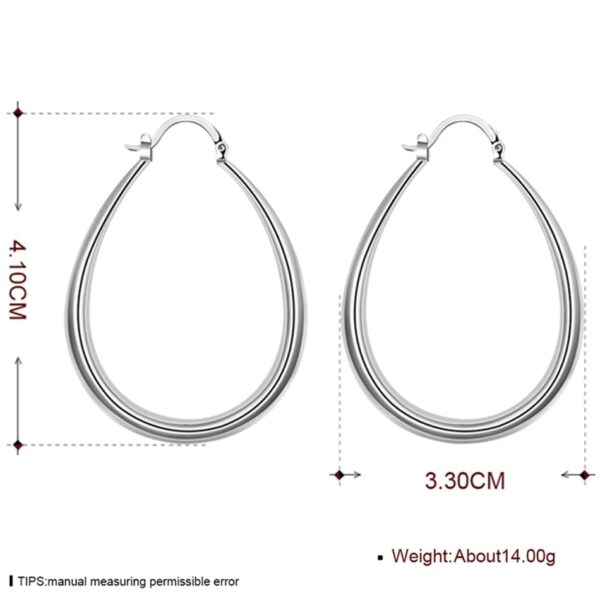 925 Sterling Silver Smooth U Shape Small Hoop Earrings For Women Sleeper Earrings Wedding Gifts Engagement 4