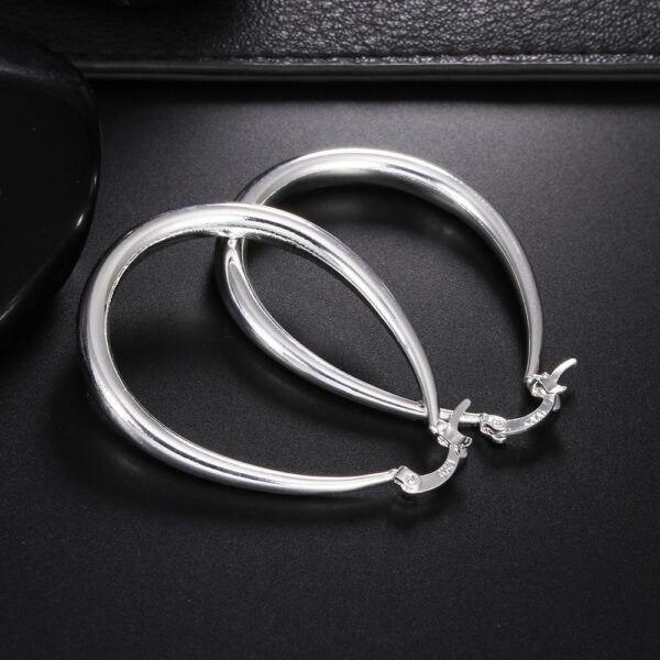 925 Sterling Silver Smooth U Shape Small Hoop Earrings For Women Sleeper Earrings Wedding Gifts Engagement 3