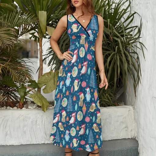 Australian christmas Sleeveless Dress summer dress korean women beach dresses summer woman dress 2023 2