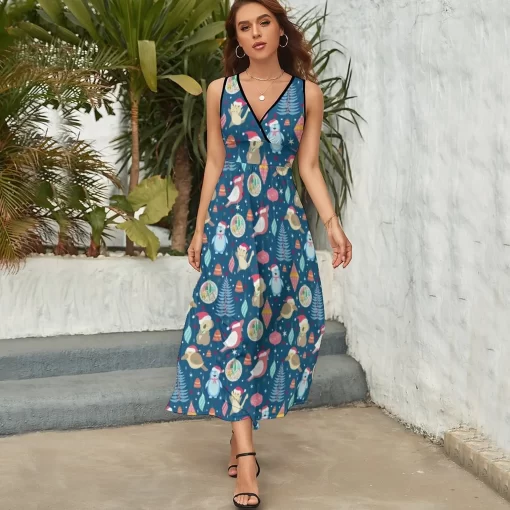 Australian christmas Sleeveless Dress summer dress korean women beach dresses summer woman dress 2023 3