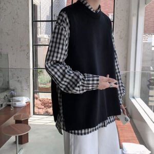 Autumn Sweater Vest Men s Fashion Retro Casual Knitted Pullover Men Wild Loose Korean Knitting Sweaters 1.jpg 640x640 1