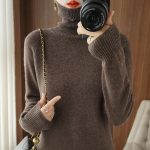 Autumn Winter Cashmere sweater women Turtleneck Knitted Pullover