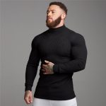 Autumn Winter Fashion Turtleneck Mens Thin Sweaters Casual