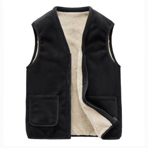 Autumn Winter Men Warm Fleece Mens Vest Casual Sleeveless Jacket Velvet Thick Sleeveless Men s Vest