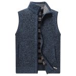 Autumn Winter Mens Sweater Vest Thick Warm Sleeveless