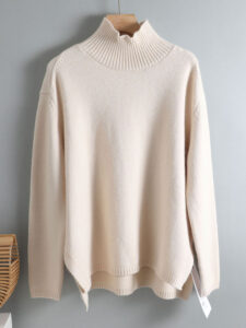 Autumn Winter basic oversize thick Sweater pullovers Women loose cashmere turtleneck Sweater Pullover female Long .jpg x