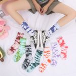 Autumn and winter fashion tie dye socks Korean