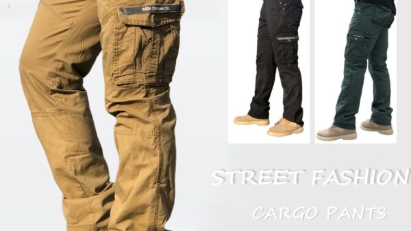 BAPAI Men s Fashion Work Pants Outdoor Wear resistant Mountaineering Trousers Work Clothes Street Fashion Cargo