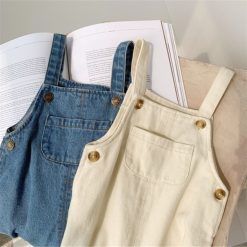Baby Boy Solid Denim Overalls Child Jean Bib Pants Infant Jumpsuit Children s Clothing Kids Overalls 1